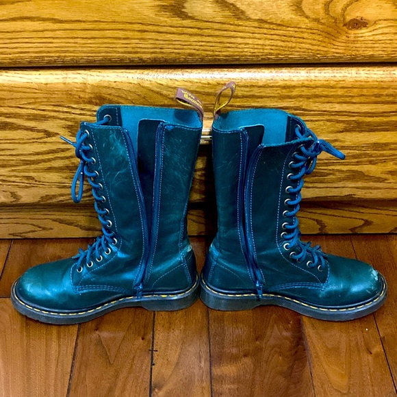 Dr Martens Forest Green 1B99 14 Hole 14 Eye With Side Zipper 4UK 37EU 5USM 6USL - Picture 2 of 12